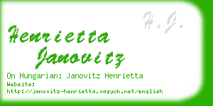 henrietta janovitz business card